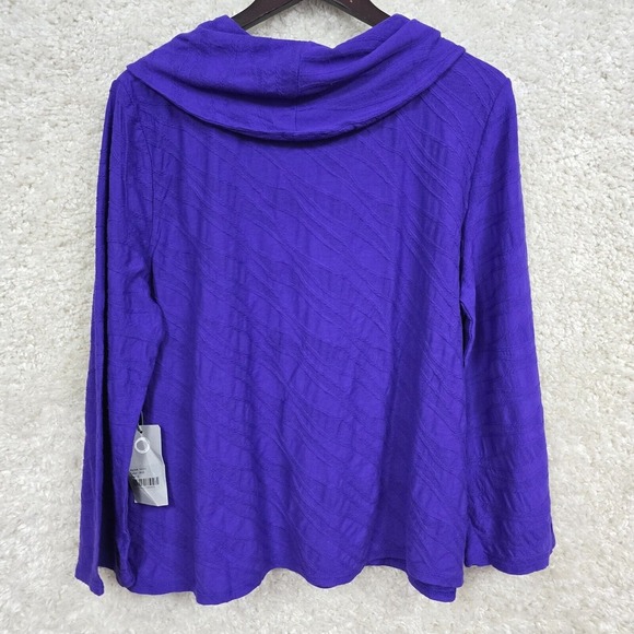 Habitat Clothes To Live In Top Womens Large Purple Long Sleeve Cowl Neck Modest - Picture 8 of 12